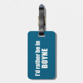 Étiquette À Bagage Je préférerais être à Boyne Michigan (Dos Vertical)