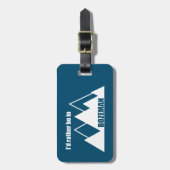 Étiquette À Bagage Je Préférerais Être À Bozeman Montana Mountain (Devant Vertical)