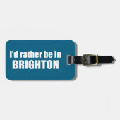 Étiquette À Bagage Je préférerais être à Brighton Utah (Devant horizontal)