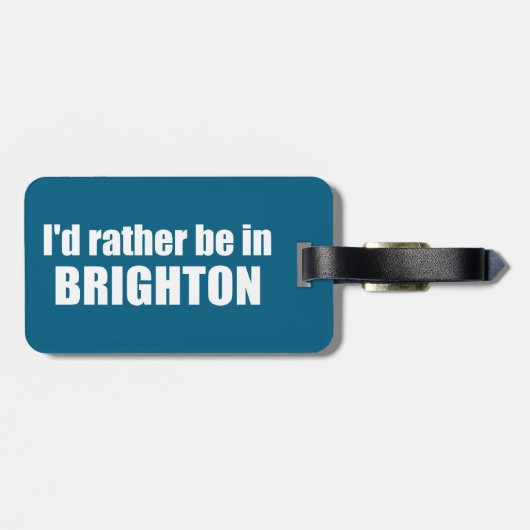 Étiquette À Bagage Je préférerais être à Brighton Utah (Dos horizontal)
