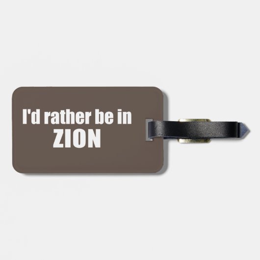 Étiquette À Bagage Je Préférerais Être Dans Le Parc National De Sion  (Dos horizontal)