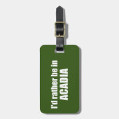 Étiquette À Bagage Je Préférerais Être En Acadie (Devant Vertical)