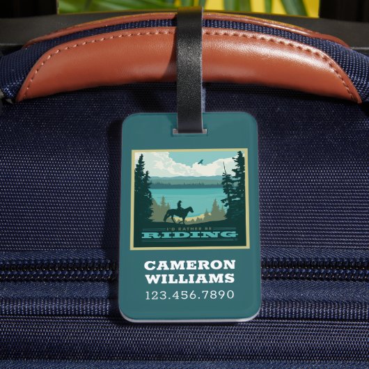 Étiquette À Bagage Je Préférerais Me Rendre (Verso Insitu 4)