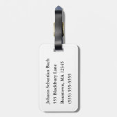 Étiquette À Bagage Je serai Bach (Dos Vertical)