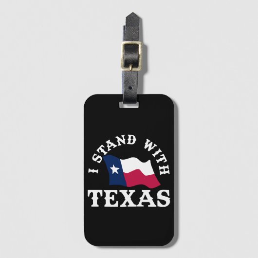 Étiquette À Bagage Je suis avec le Texas (Devant Vertical)