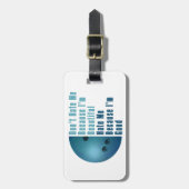 Étiquette À Bagage Je Suis Beau Je Suis Bon Bowling Bleu (Devant Vertical)