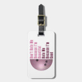 Étiquette À Bagage Je Suis Beau Je Suis Bon Bowling Rose (Devant Vertical)