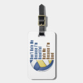 Étiquette À Bagage Je Suis Beau Je Suis Bon Volley (Devant Vertical)