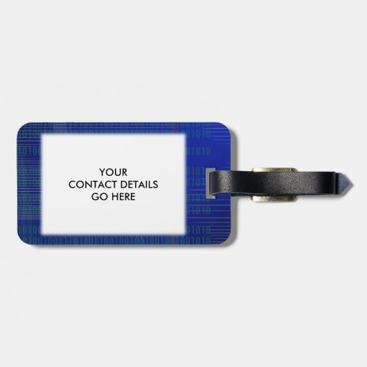 ÉTIQUETTE À BAGAGE JE SUIS CODE BLOQUÉ (Dos horizontal)