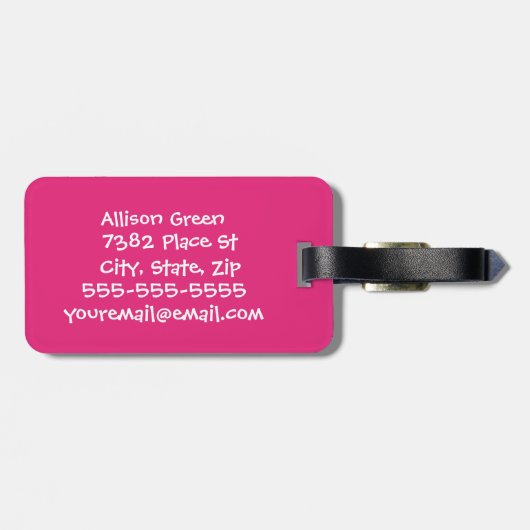 Étiquette À Bagage Je suis ici ! Étiquette drôle faite sur commande (Dos horizontal)