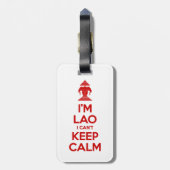 Étiquette À Bagage Je suis Lao je ne peux pas garder le calme (Dos Vertical)