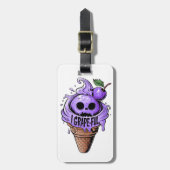 Étiquette À Bagage Je suis plein de raisin, glace adorable (Devant Vertical)