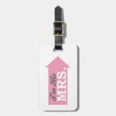 Étiquette À Bagage Je suis sa Mme (la flèche rose) (Devant Vertical)