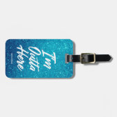 Étiquette À Bagage Je suis style drôle de parties scintillantes (Devant horizontal)