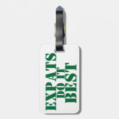 Étiquette À Bagage Je suis une étiquette de bagage d'EXPAT (Dos Vertical)