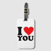 Étiquette À Bagage Je T'Aime (Devant Vertical)