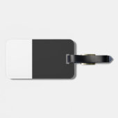 Étiquette À Bagage Je t'aime au noir de lune et de dos (Dos horizontal)