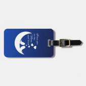 Étiquette À Bagage Je t'aime sur la Lune et de retour (Devant horizontal)