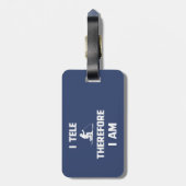 Étiquette À Bagage Je Tele Donc Je Suis (Dos Vertical)