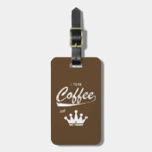 Étiquette À Bagage Je transforme le café en KOM (Devant Vertical)