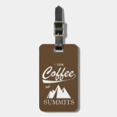 Étiquette À Bagage Je Transforme Le Café En Sommets (Devant Vertical)