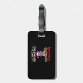 Étiquette À Bagage Je veux un hippopotame pour Noël (Dos Vertical)