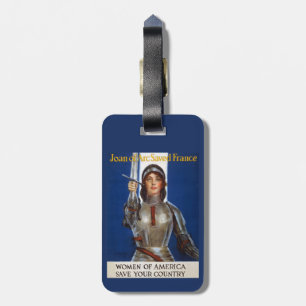 Étiquette À Bagage Jeanne d'Arc Héroïne Française, Chevalière La Puce