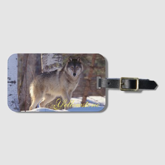 Étiquette À Bagage Jellowstone Luggage Tag Wolf (Devant Horizontal)