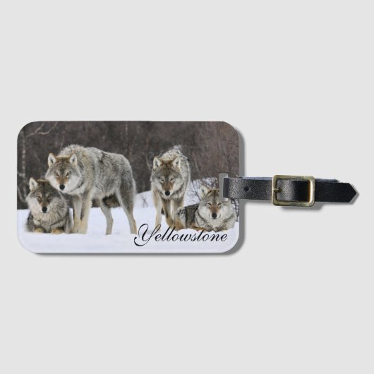 Étiquette À Bagage Jellowstone Luggage Tag Wolves (Devant Horizontal)