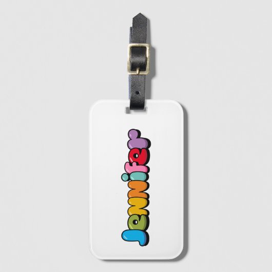 Étiquette À Bagage Jennifer (Devant Vertical)