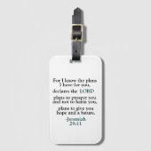 Étiquette À Bagage Jérémie Inspirationnelle 29:11 (Devant Vertical)