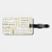 Étiquette À Bagage Jérusalem (Dos horizontal)