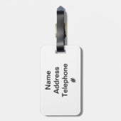 Étiquette À Bagage Jésus-Christ "à trois dimensions" d'or : Conquiert (Dos Vertical)