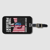 Étiquette À Bagage Jésus Est Mon Sauveur Trump Est Mon Président 2024 (Devant Horizontal)