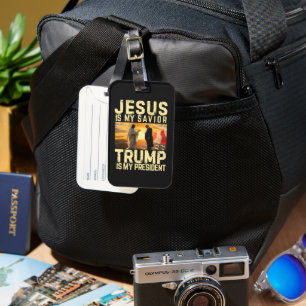 Étiquette À Bagage Jésus Trump - Jésus est mon Seigneur Sauveur