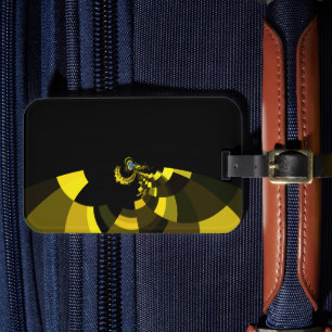 Étiquette À Bagage Jet Black et Gold Vector Art Design graphique
