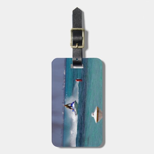 Étiquette À Bagage Jet Ski Paradise (Devant Vertical)