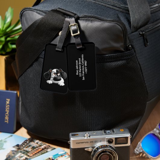 Étiquette À Bagage Jetset Pup™ (Recto & Verso)