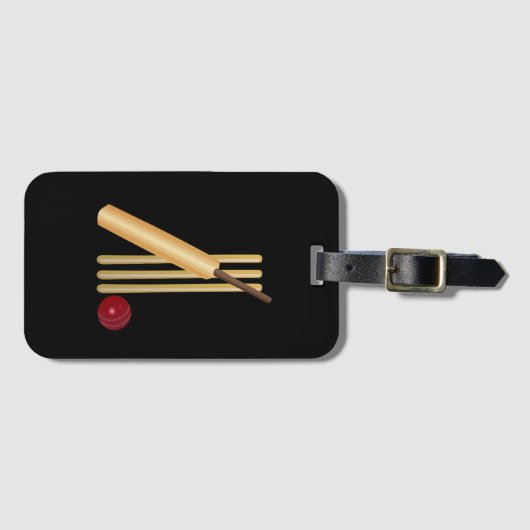 Étiquette À Bagage Jeu de cricket (Devant Horizontal)