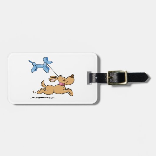 Étiquette À Bagage Jeu du chien (Devant horizontal)