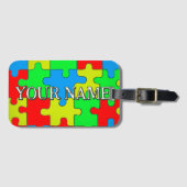 Étiquette À Bagage Jigsaw Puzzle Theme Personalized  (Devant Horizontal)