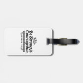 Étiquette À Bagage Jo 1:9 Conception du Verset biblique -Soyez fort e (Dos horizontal)