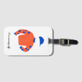 Étiquette À Bagage Jockey Silks "Je pars... " identité. (Devant Horizontal)