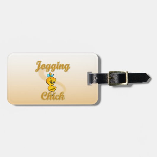 Étiquette À Bagage Jogging Chick (Devant horizontal)