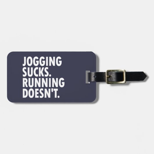 Étiquette À Bagage Jogging Sucks. Courir ne marche pas. (Devant horizontal)