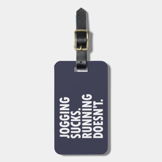 Étiquette À Bagage Jogging Sucks. Courir ne marche pas. (Devant Vertical)