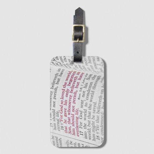 Étiquette À Bagage John 3:16 (Devant Vertical)