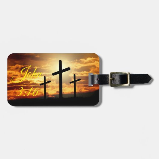 Étiquette À Bagage John 3:16 (Devant horizontal)