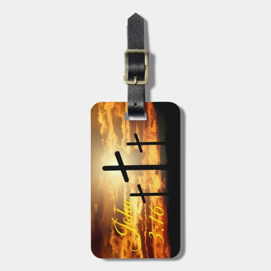 Étiquette À Bagage John 3:16 (Devant Vertical)