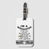 Étiquette À Bagage John 3.16 Quiconque (Devant Vertical)